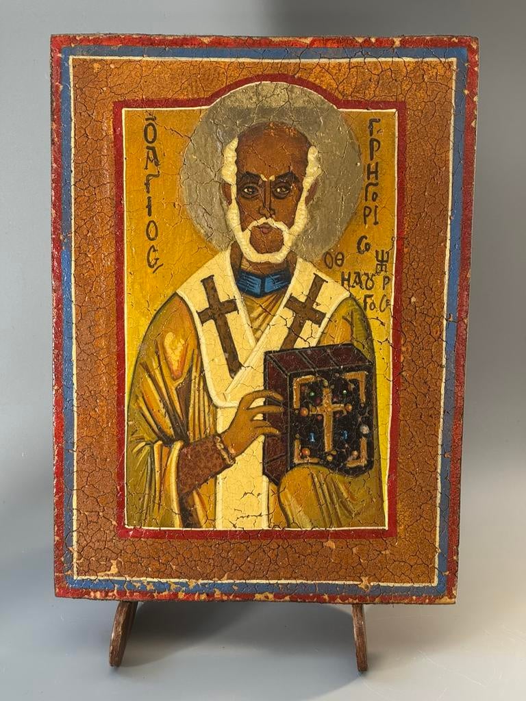 Russische orthodoxe icoon van Sint Gregorius, Ophalen of Verzenden