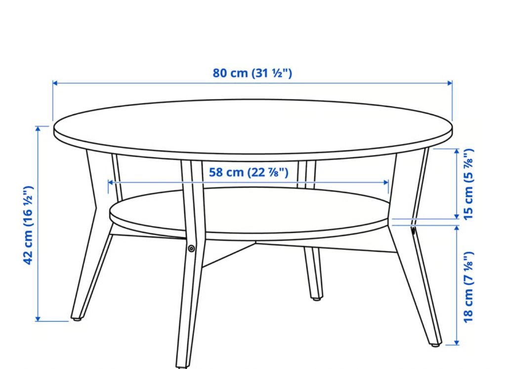 Ikea Salontafel Ikea Coffee table, Huis en Inrichting, Tafels | Salontafels, Ophalen, 50 tot 100 cm, Rond, 50 tot 100 cm