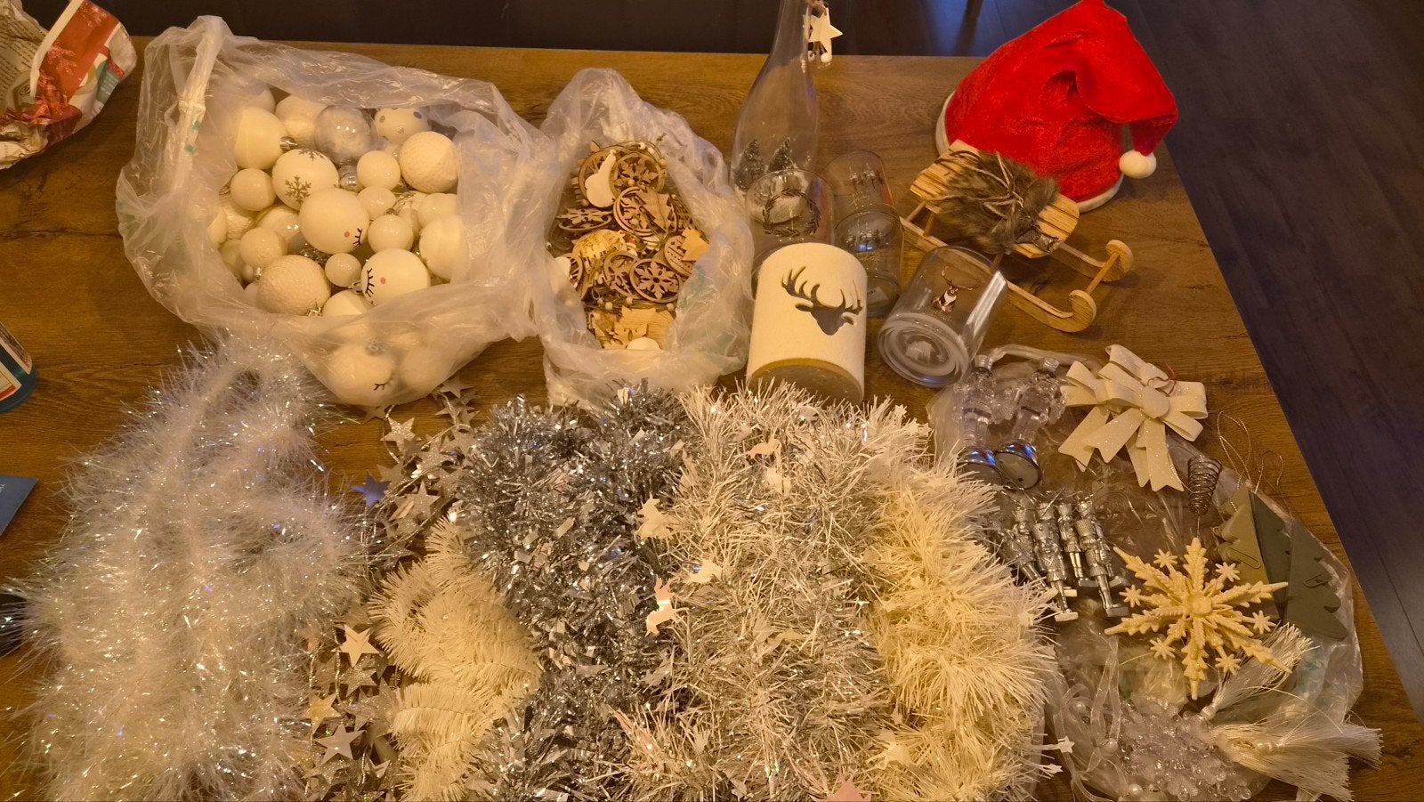 kerst decoratie en kerstballen, Ophalen, Gebruikt