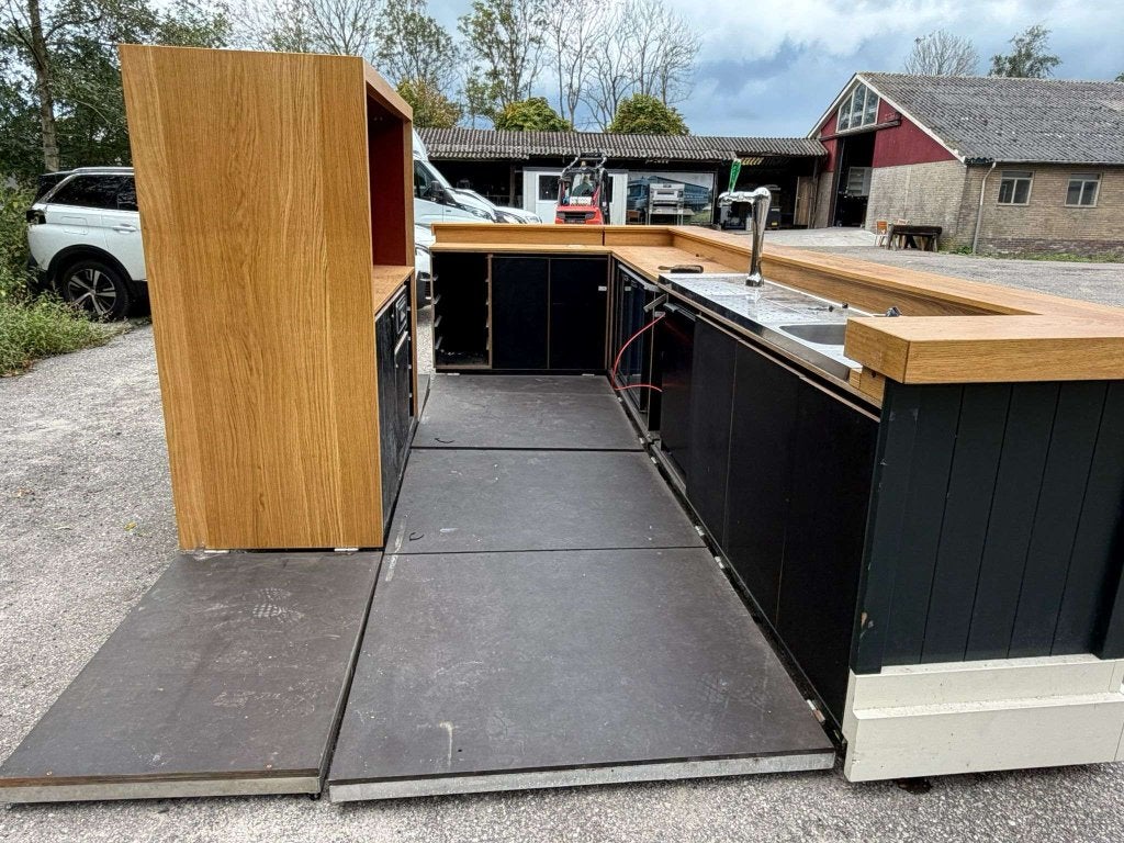 Rijdbare en inklapbare bar tapkast barmeubel buffet - Set, Niet ingevuld, Niet ingevuld, Ophalen, Niet ingevuld