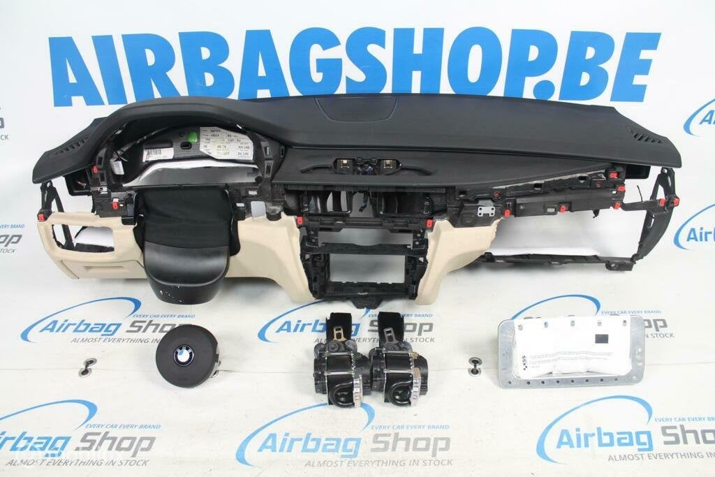Airbag set - Dashboard M zwart/beige BMW X6 F16 (2014-2019), Gebruikt, Ophalen of Verzenden