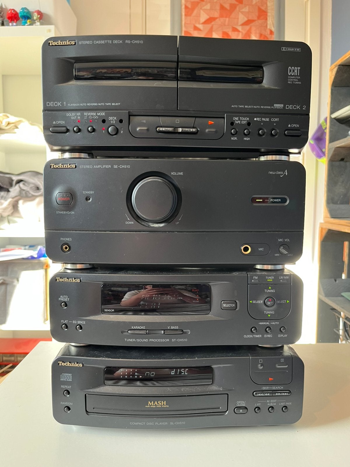 Technics CH510 Hifi Set Compleet Werkend CD Cassette, Gebruikt, Tuner of Radio, Losse componenten, Ophalen