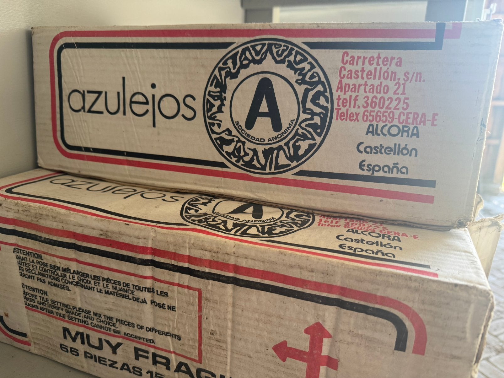 Wandtegels retro Azulejos Spanje, Ophalen, Minder dan 20 cm, Zo goed als nieuw, Minder dan 5 m²