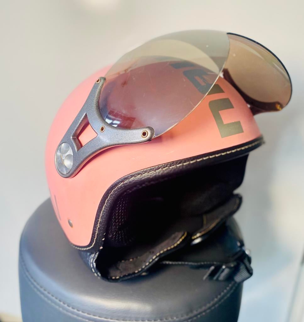 Brommer/Scooterhelm Nau Fashion roze - maat S(55/56), Ophalen of Verzenden, Gebruikt, Small