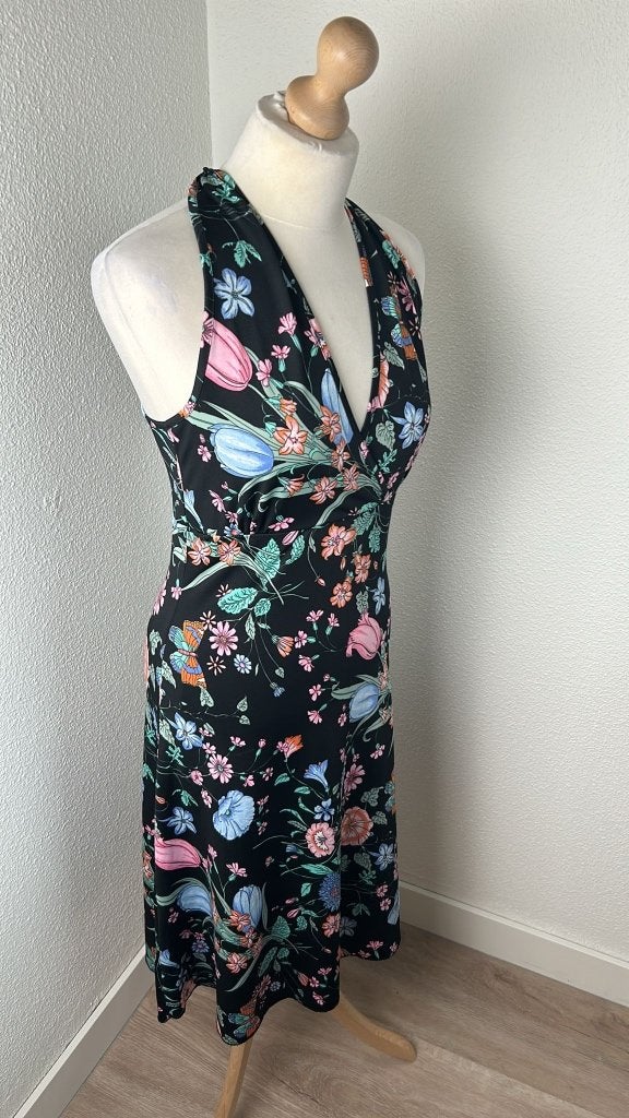 King Louie maat M vrolijke zomer racerback jurk 1116, Kleding | Dames, Maat 38/40 (M), Zwart, Ophalen of Verzenden, Zo goed als nieuw
