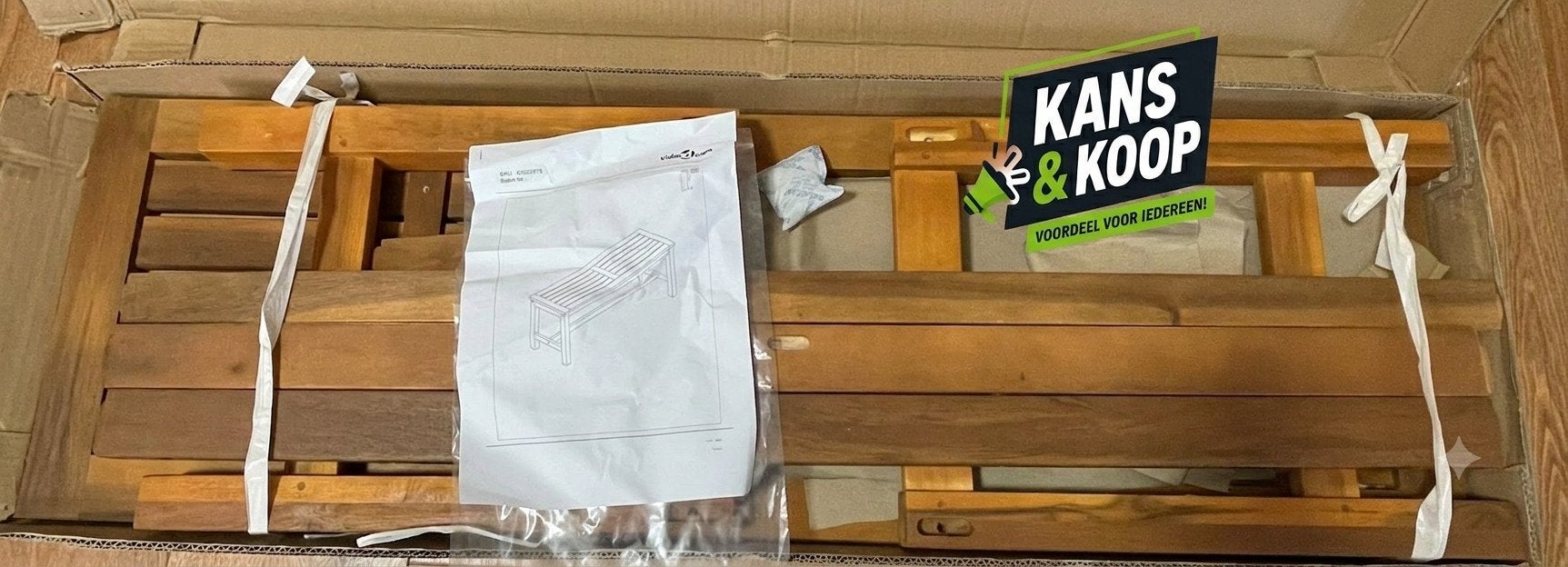 Houten Tuinbank Parkbank 2 stuks beschikbaar, Huis en Inrichting, Lampen | Hanglampen, Ophalen of Verzenden, Gebruikt