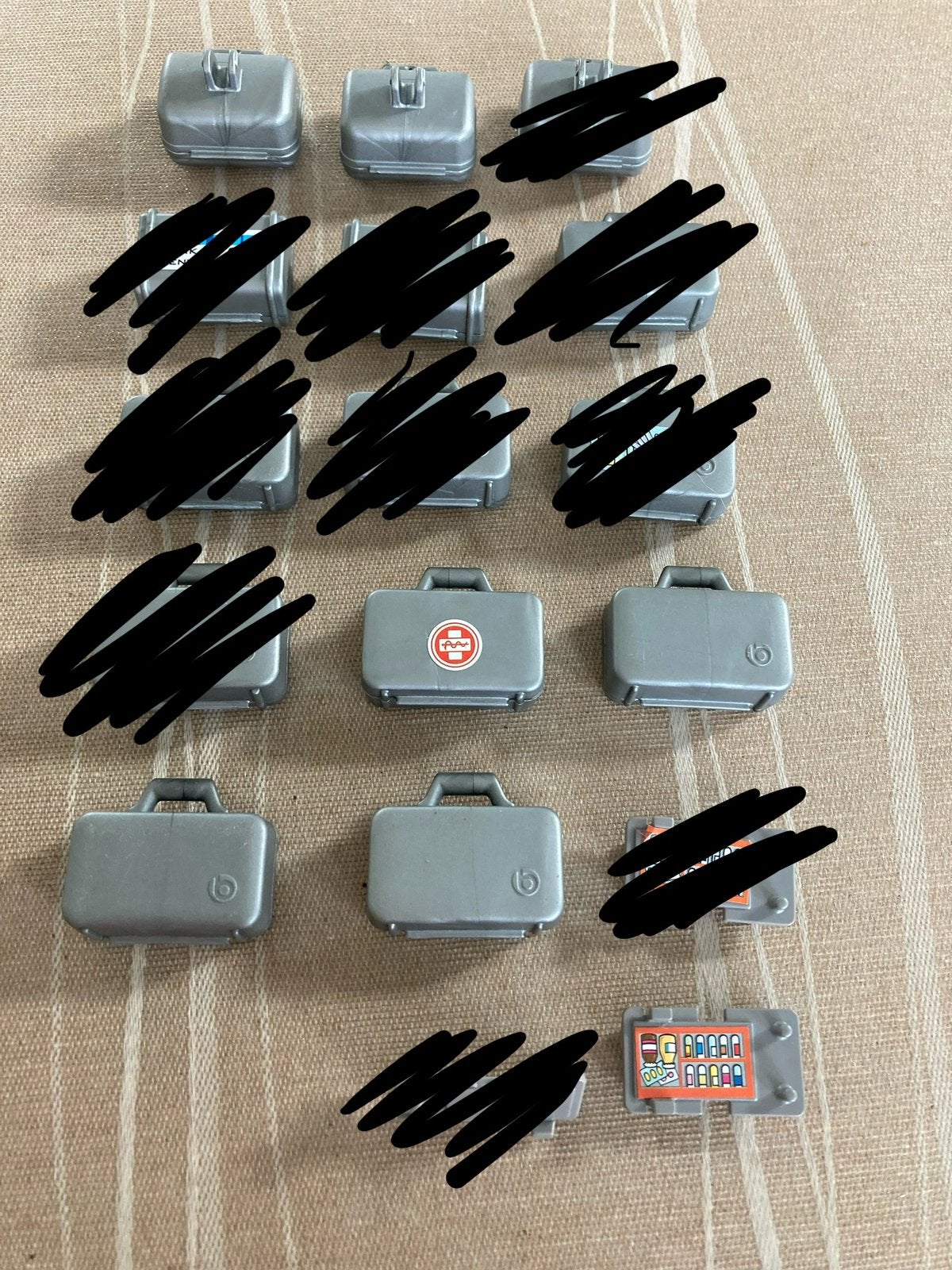 Playmobil geijze koffertjes., Ophalen of Verzenden, Zo goed als nieuw