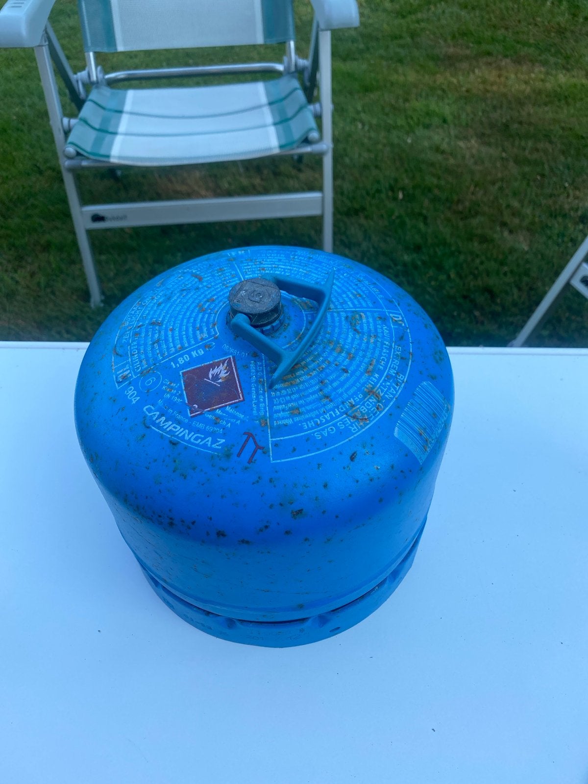 Campingaz gasfles 1,8 kg, Ophalen, Gebruikt