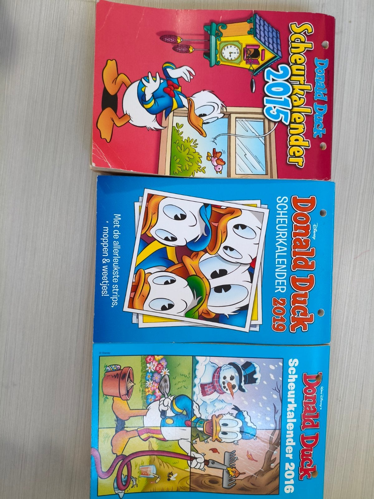 3 Donald duck scheurkalenders, Ophalen, Zo goed als nieuw, Donald Duck, Meerdere stripboeken