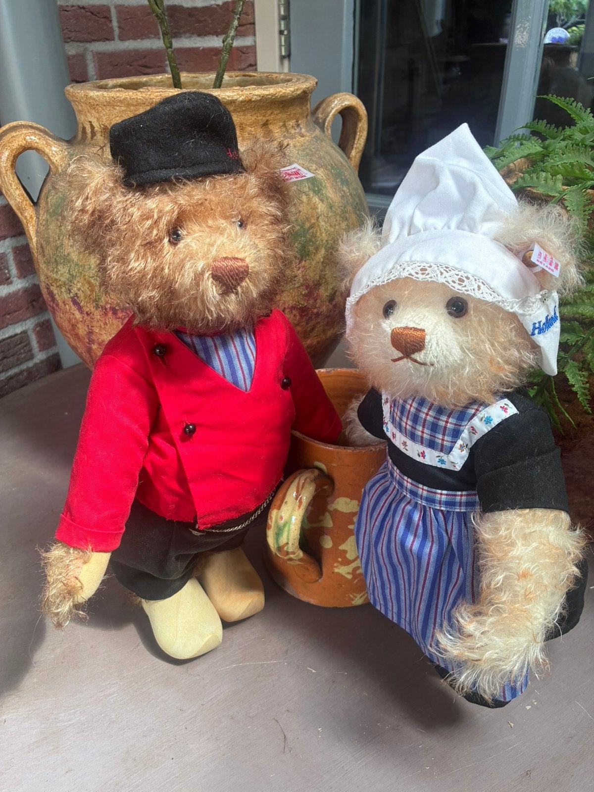 2 Hollandberen STEIFF, Steiff, Steiff, Steiff, Stoffen beer