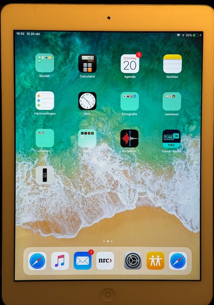 Apple iPad Air WiFi (A1474) - 32GB - Wit - Goede staat, Computers en Software, 10 inch, 32 GB, Apple iPad Air, Ophalen of Verzenden