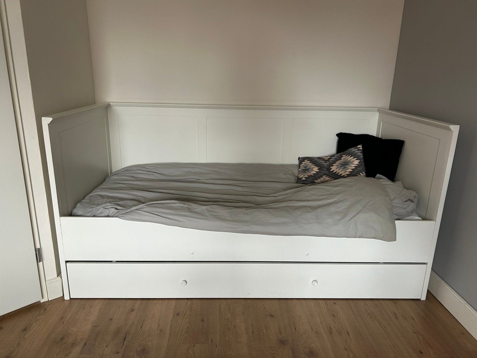 Teab Bedbank met grote lade eenpersoonsbed, Huis en Inrichting, Slaapkamer | Bedden, Ophalen, Gebruikt, 90 cm, Eenpersoons
