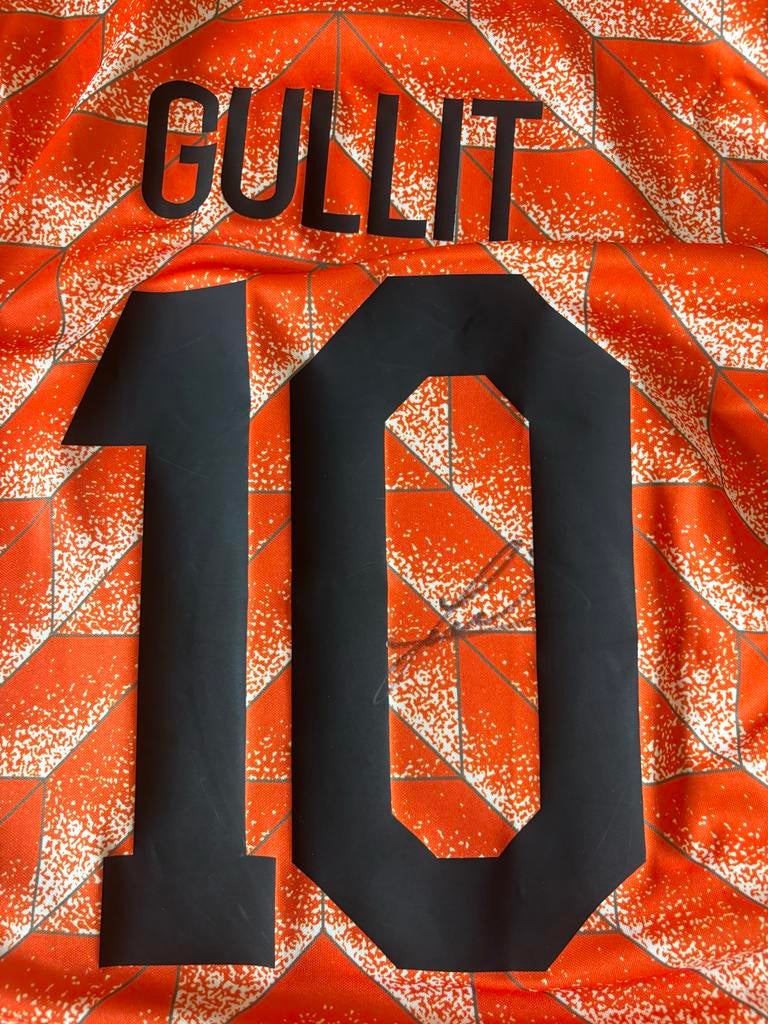Oranje gesigneerd Ruud Gullit Voetbalshirt, Maat M, Ophalen of Verzenden, Nieuw, Shirt