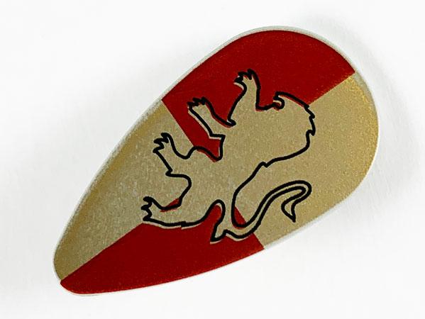 Lego Minifigure, Shield Oval with HP Gryffindor Lion on Gold, Gebruikt, Lego, Harry Potter, Ophalen of Verzenden