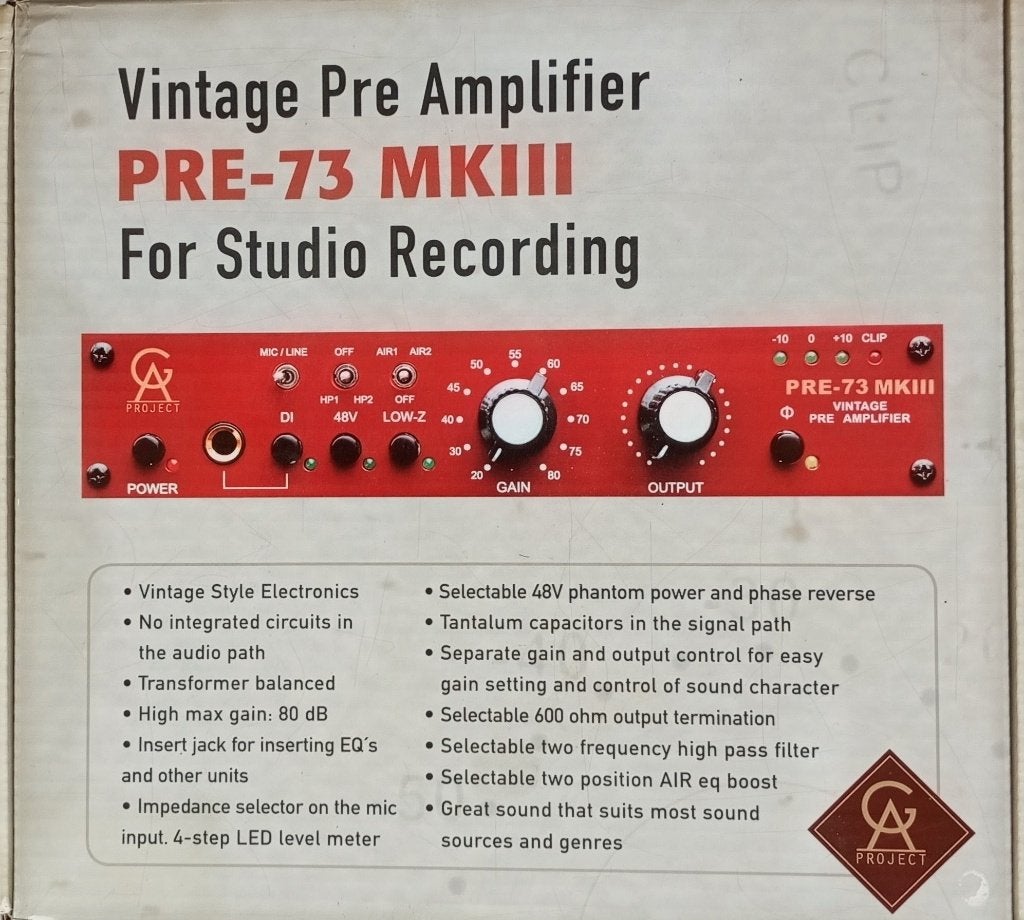 Golden Age Audio PRE-73 MKlll Vintage Pre Amplifier, Audio, Tv en Foto, Professionele Audio-, Tv- en Video-apparatuur, Ophalen of Verzenden