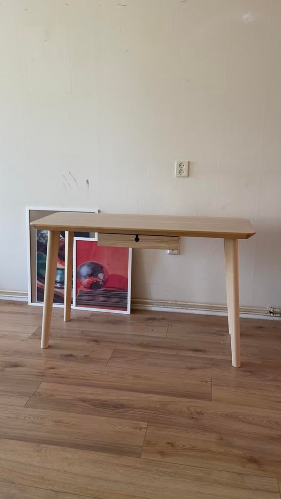 IKEA LISABO Bureau, essenfineer, 128x65 cm, Ophalen, Scandinavisch, Zo goed als nieuw, IKEA