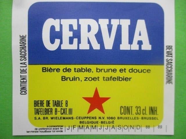 bieretiket Belgie 5-6 (B2 B6) wielemans ceuppens, Verzamelen, Biermerken, Ophalen of Verzenden, Gebruikt, Overige typen, Overige merken