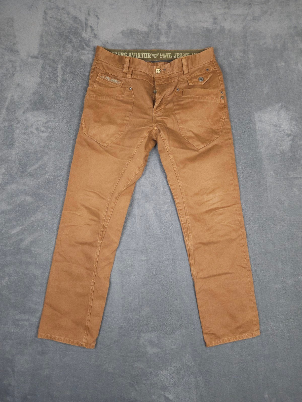 Pme Legend Broek W34 L32 Straight Fit Bruin Pall Mall., W36 - W38 (confectie 52/54), Overige kleuren, Verzenden, .