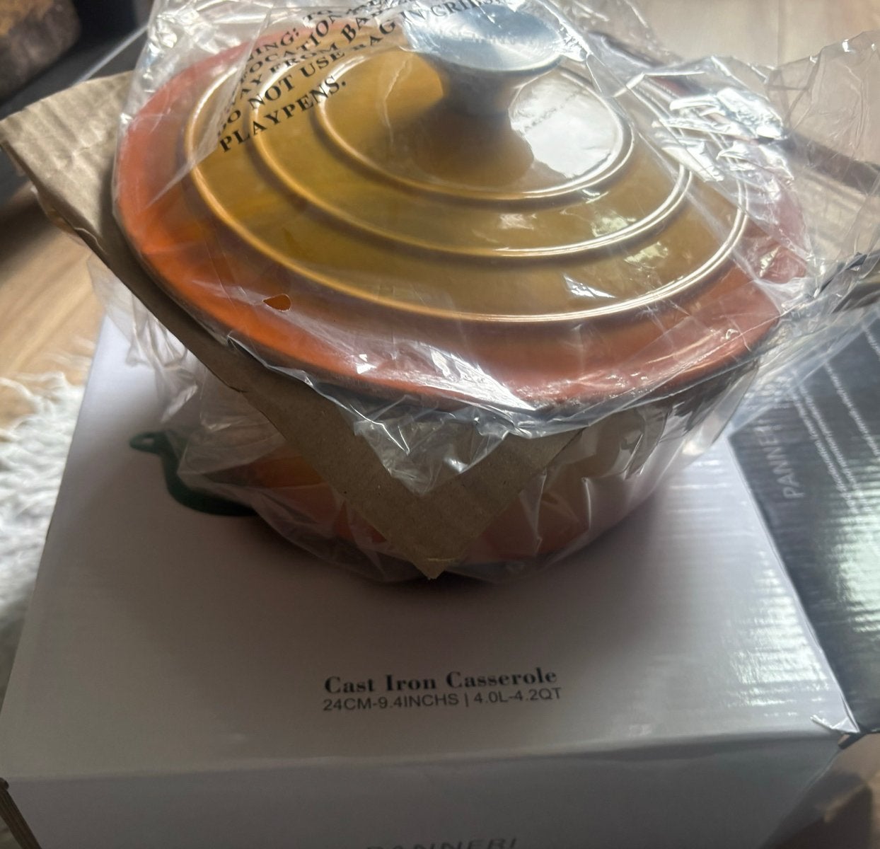 Panneri Gietijzeren Braadpan 24cm - Nieuw in doos, Met deksel, Nieuw, Ophalen of Verzenden, Overige merken