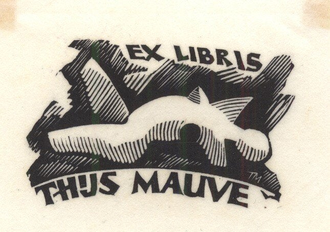1710 Ex Libris Nederland : Thijs Mauve, 1956, Verzenden, Ex libris
