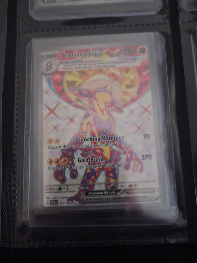 Pokemon Toxtricity ex 227/182 Paradox Rift, Ophalen of Verzenden, Zo goed als nieuw, Losse kaart, Foil