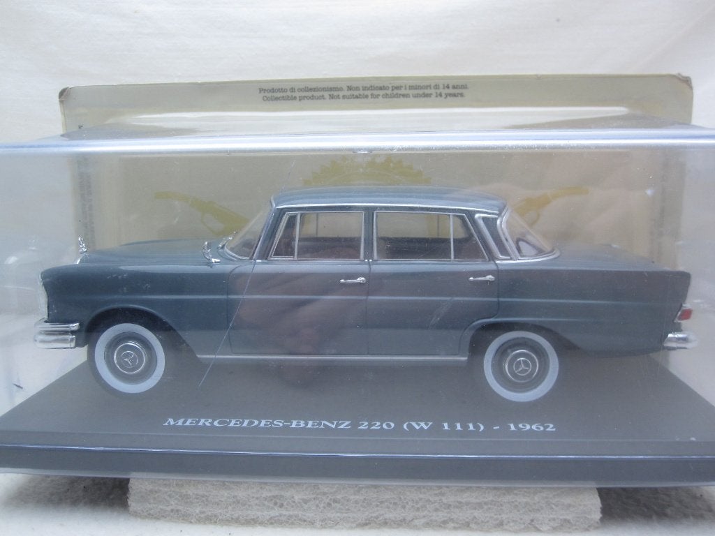Mercedes-Benz w111 220 Heckflosse 1962 grijs 1:24 Atlas, Ophalen of Verzenden, Nieuw, Auto, Overige merken