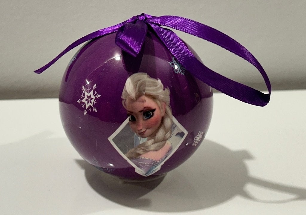 Disney paarse kerstbal Elsa Frozen, Ophalen of Verzenden, Nieuw