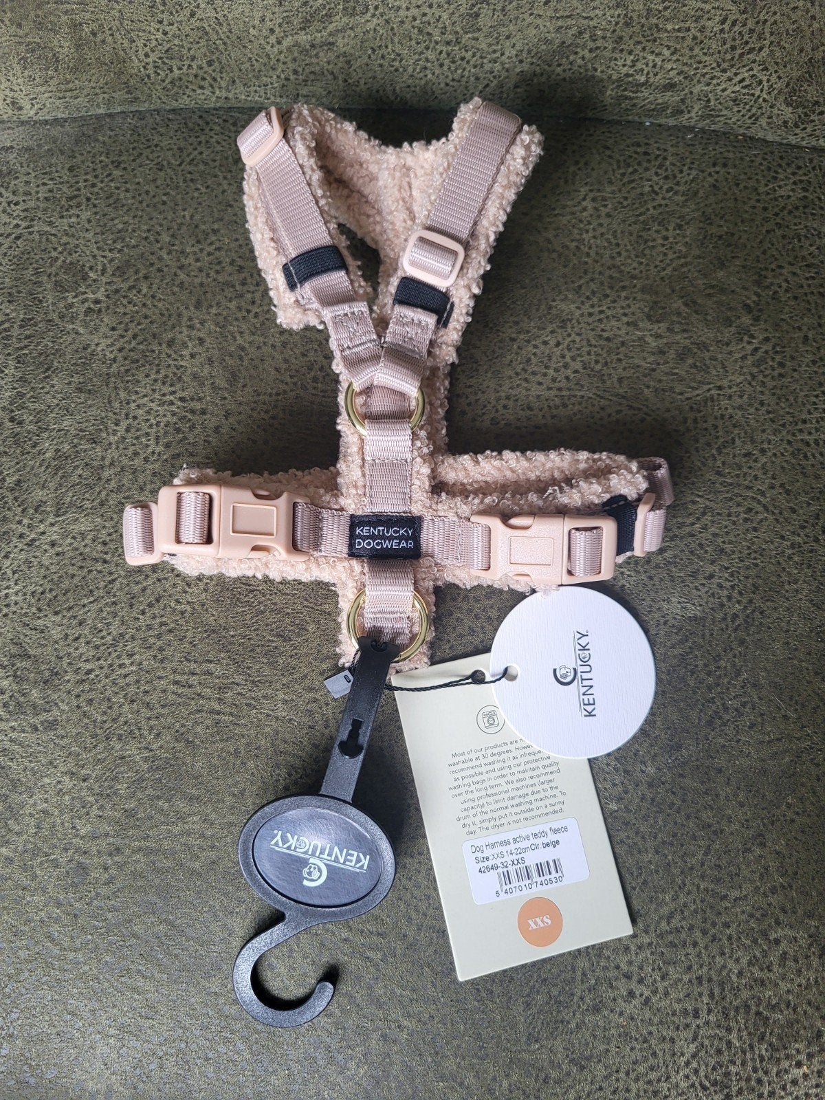 Kentucky dog tuig harnass active Teddy fleece beige XXS, Ophalen of Verzenden, Nieuw