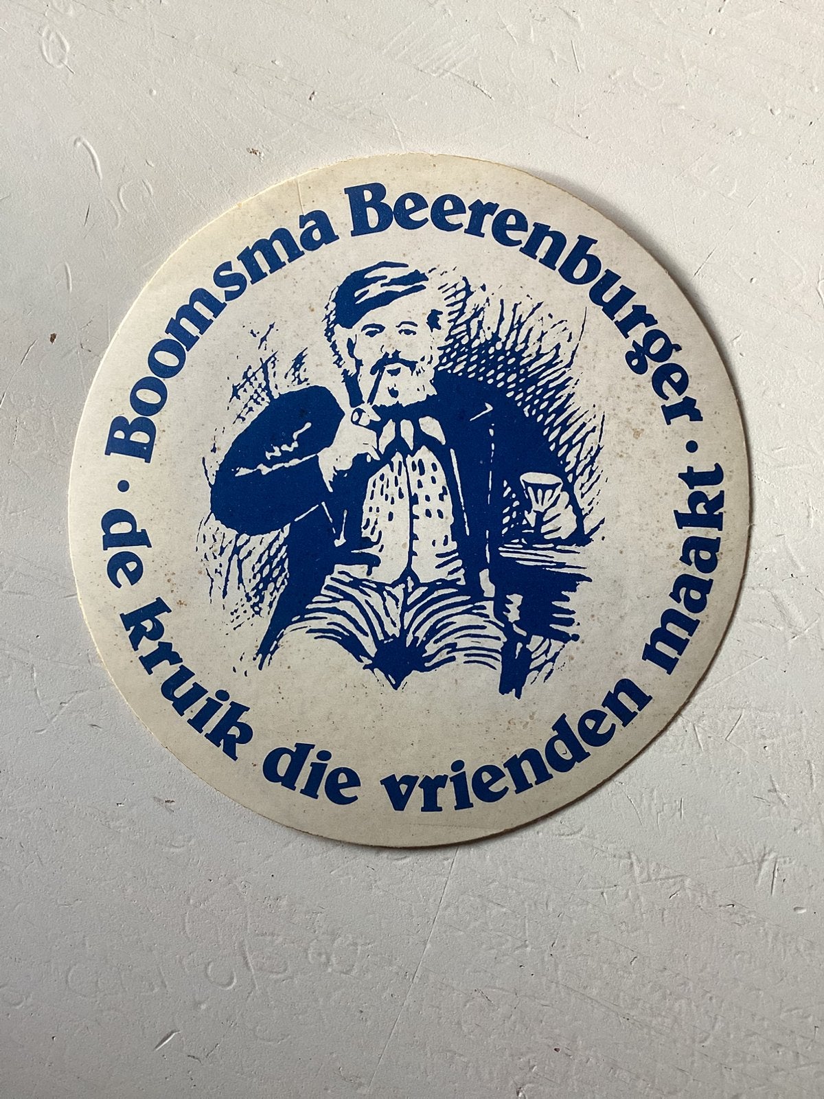 Sticker Boomsma Beerenburger, Verzenden, Zo goed als nieuw, Merk