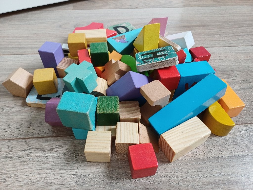 Houten blokken, Kinderen en Baby's, Ophalen of Verzenden, Gebruikt, Overige typen
