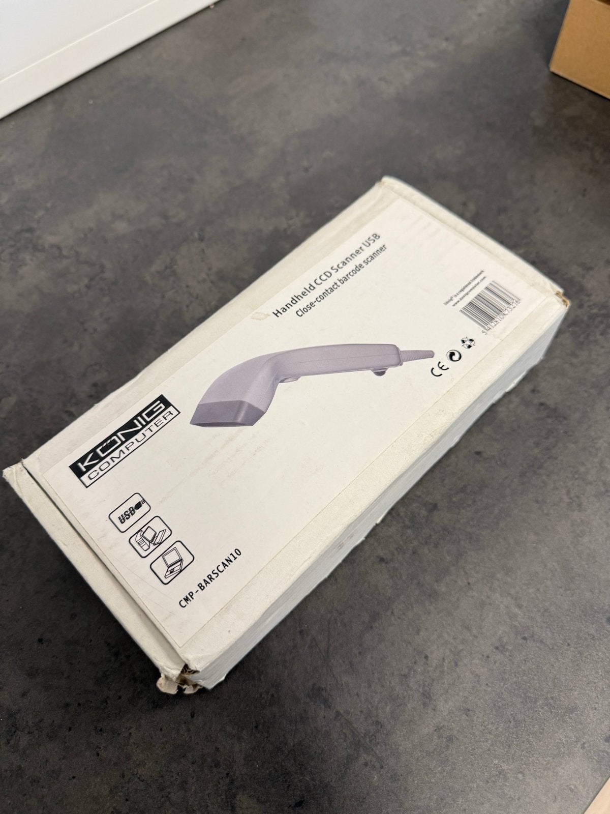 Konig Handheld CCD Scanner USB - Zo goed als nieuw, Computers en Software, Scanners, Ophalen of Verzenden, Zo goed als nieuw, Barcodescanner