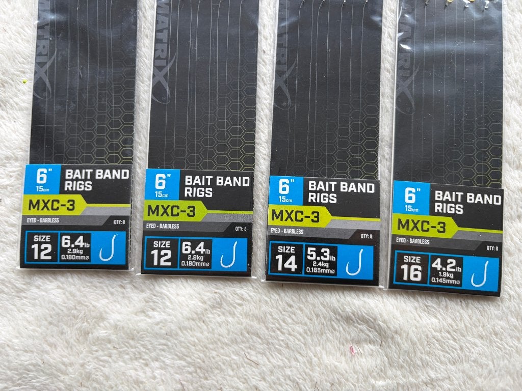 adv 336 / NIEUW set 4 pakjes onderlijnen met baidband MATRIX, Ophalen of Verzenden, Nieuw, Haak