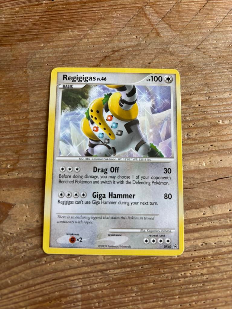 Regigigas Pokémon DP Black Star Promo DP40 Kaart, Ophalen of Verzenden, Zo goed als nieuw, Losse kaart