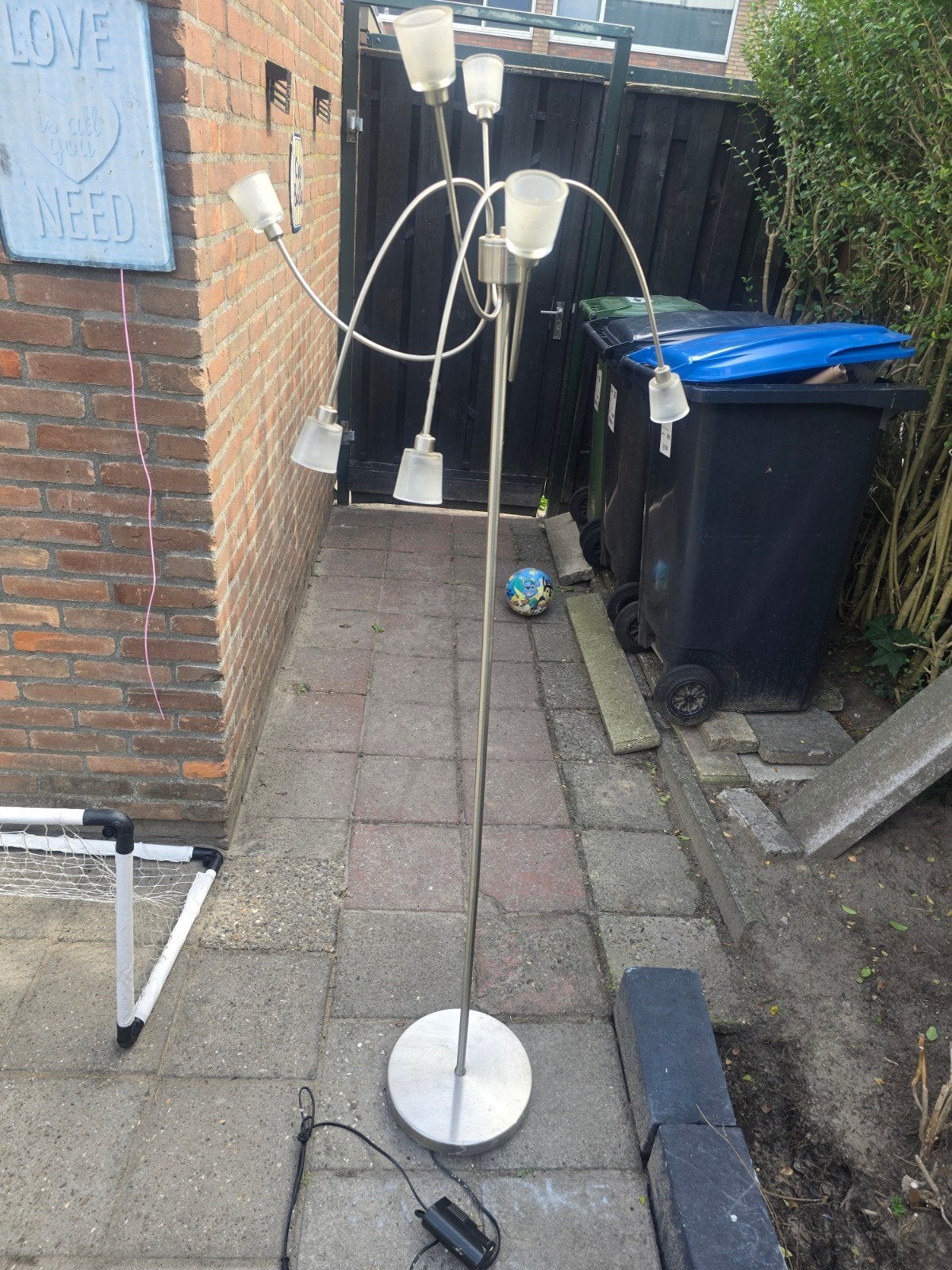 Staande lamp, Ophalen, Gebruikt, Metaal, 150 tot 200 cm