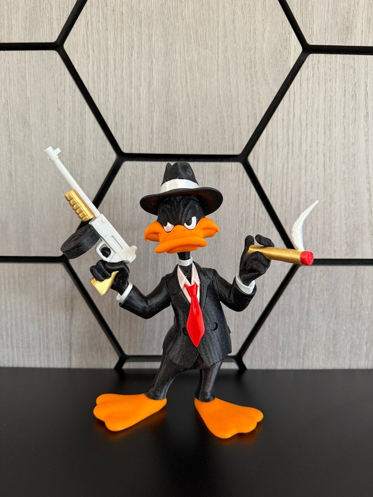 Daffy Duck 3D-geprint beeldje – 24 cm-Uniek decoratiefiguur, Ophalen of Verzenden, Nieuw
