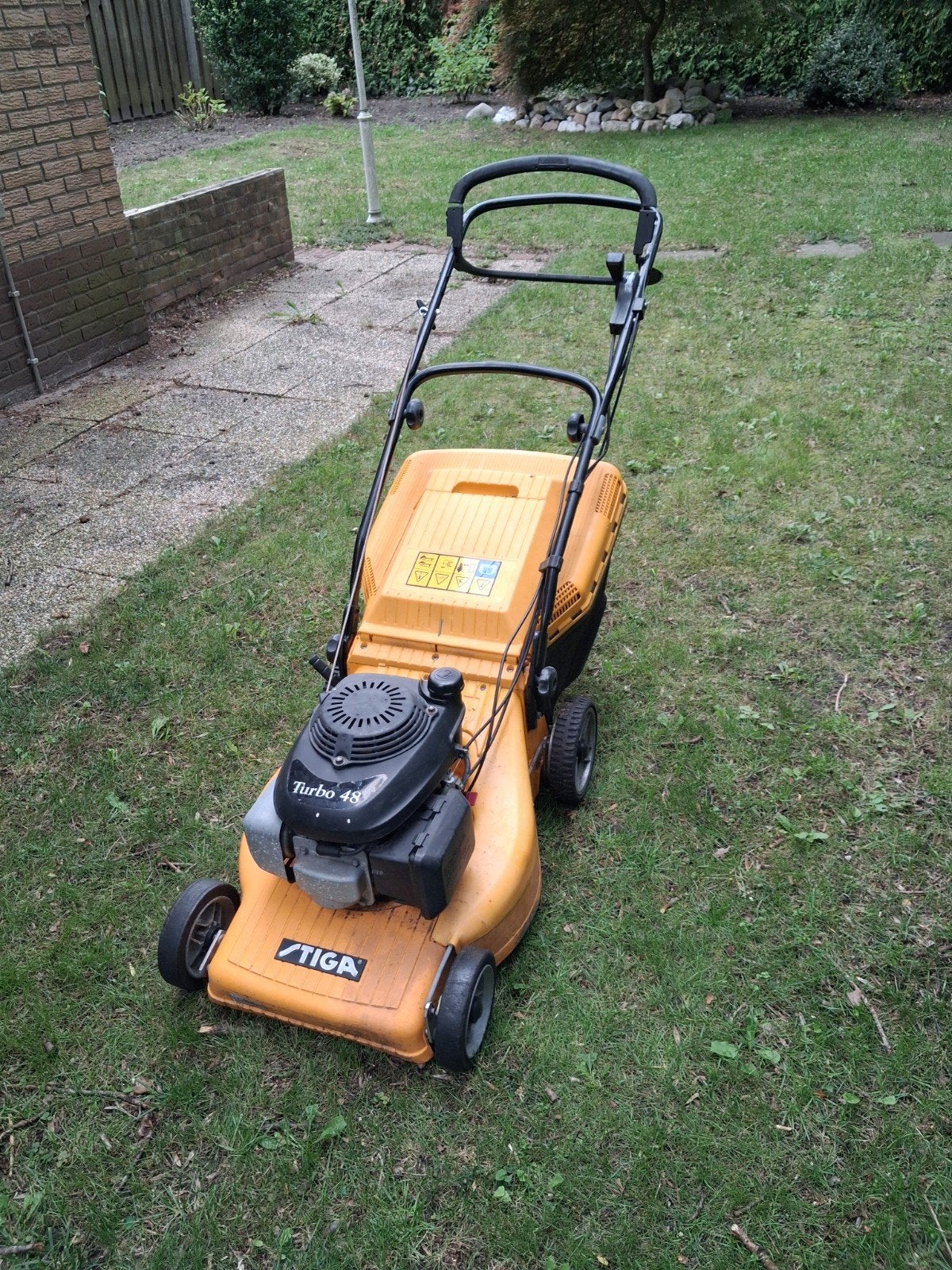 Stiga Turbo 48 Benzine Grasmaaier - Krachtig en Betrouwbaar, Tuin en Terras, Ophalen, Cirkelmaaier, Gebruikt, Stiga