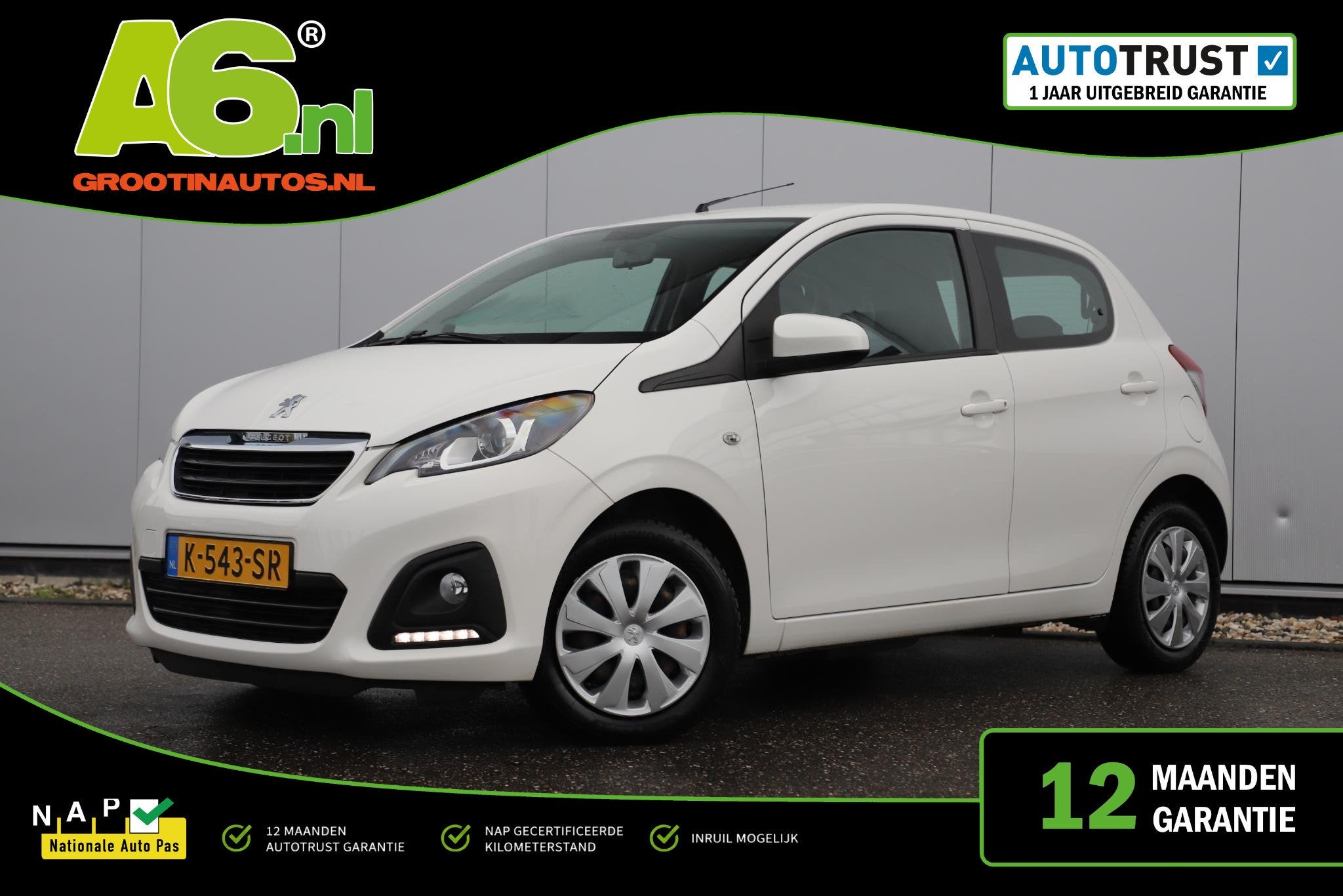 Peugeot 108 1.0 e-VTi Active Navigatie Achteruitrijcamera Bl, Voorwielaandrijving, Stof, Gebruikt, Euro 6