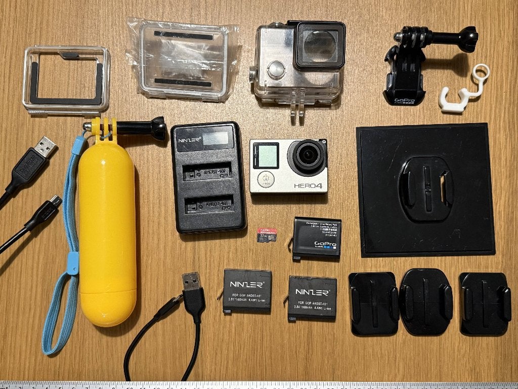 GoPro HERO4 Silver + Batteries, Charger & Accessories, Audio, Tv en Foto, Ophalen of Verzenden, Gebruikt, GoPro