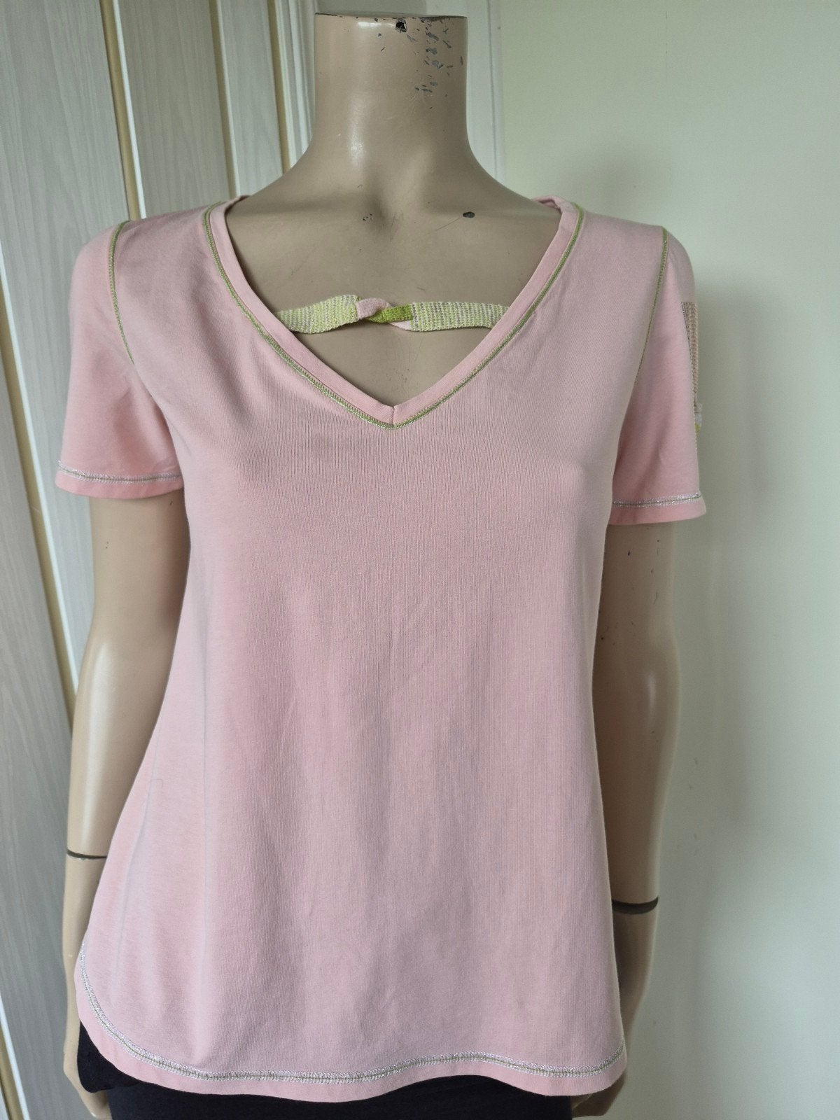 Elisa Cavaletti shirt licht roze maat 38/M, Kleding | Dames, Maat 38/40 (M), Ophalen of Verzenden, Zo goed als nieuw, Korte mouw