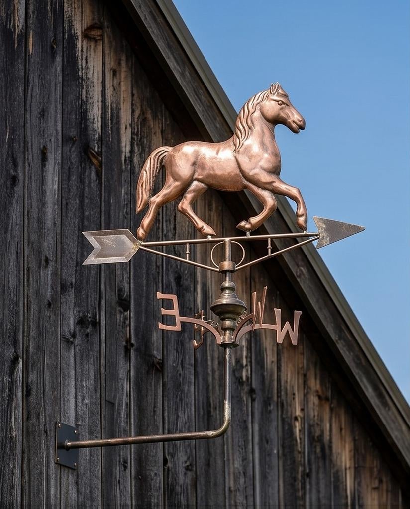 Nieuwe ijzeren Windwijzer met Paard - 77cm Hoog, Tuin en Terras, Windwijzers en Windmolens, Verzenden, Nieuw