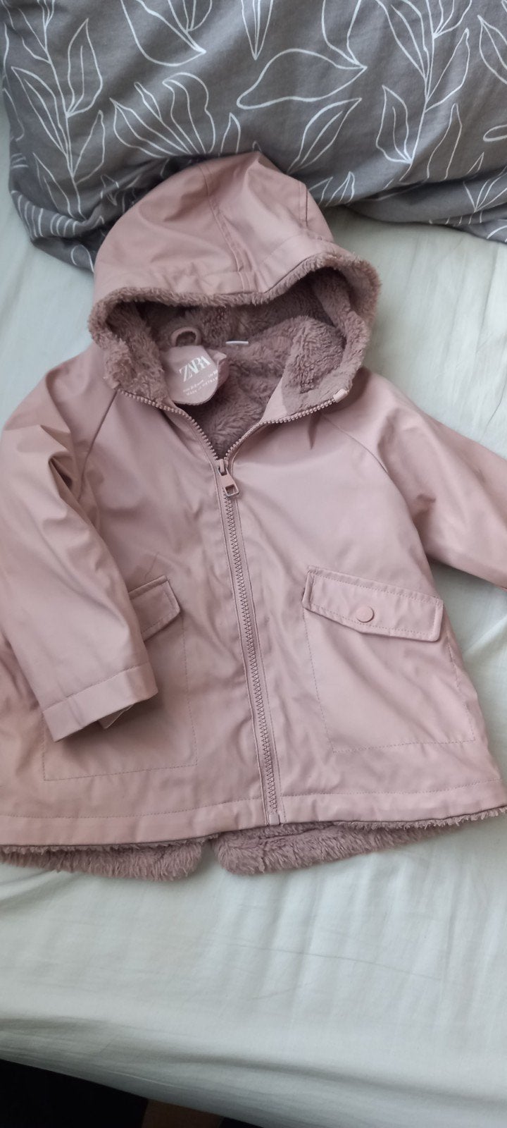 Zara Roze Regenjas met Teddy Voering - Maat 98 (2-3 jaar), Kinderen en Baby's, Ophalen, Zo goed als nieuw, Zara, Meisje