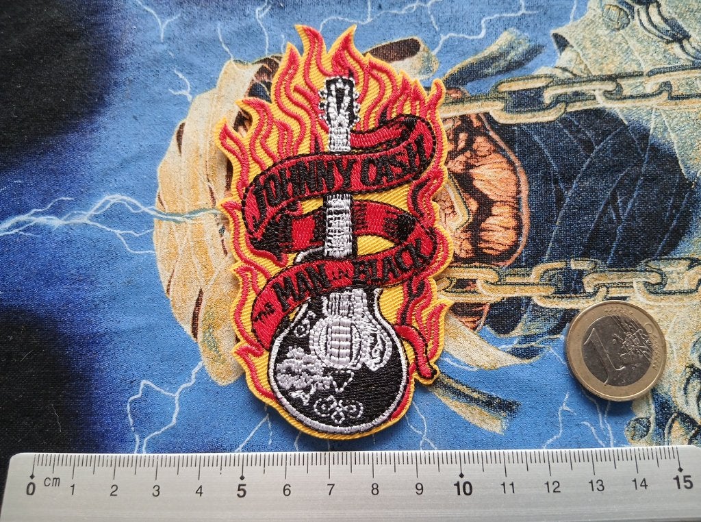 Johnny Cash zeer mooie shaped man in black patch c47, Ophalen of Verzenden, Nieuw, Kleding