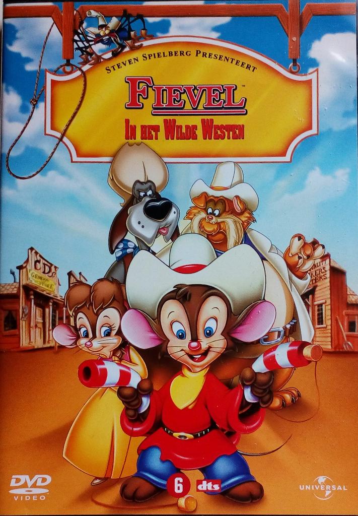 Dvd - Fievel - In Het Wilde West, Tekenfilm, Alle leeftijden, Overige soorten, Ophalen of Verzenden
