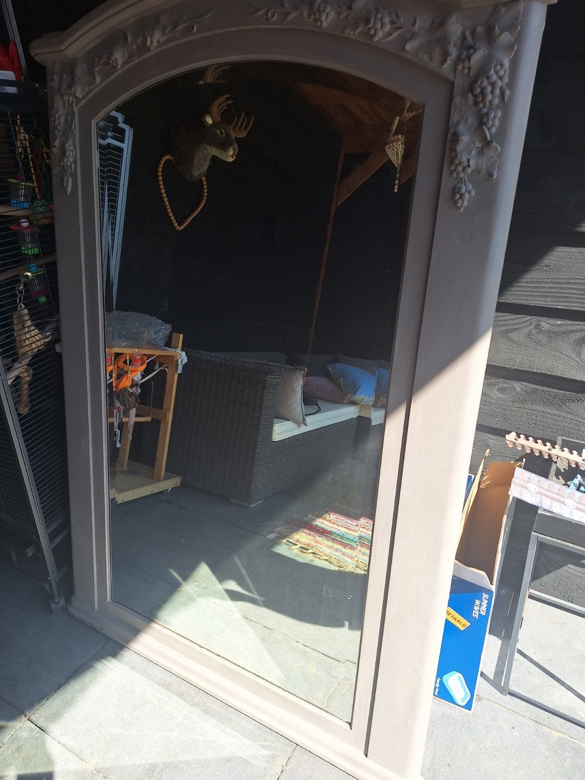 oude spiegel brocante, Ophalen, Gebruikt, 100 tot 125 cm, Minder dan 100 cm