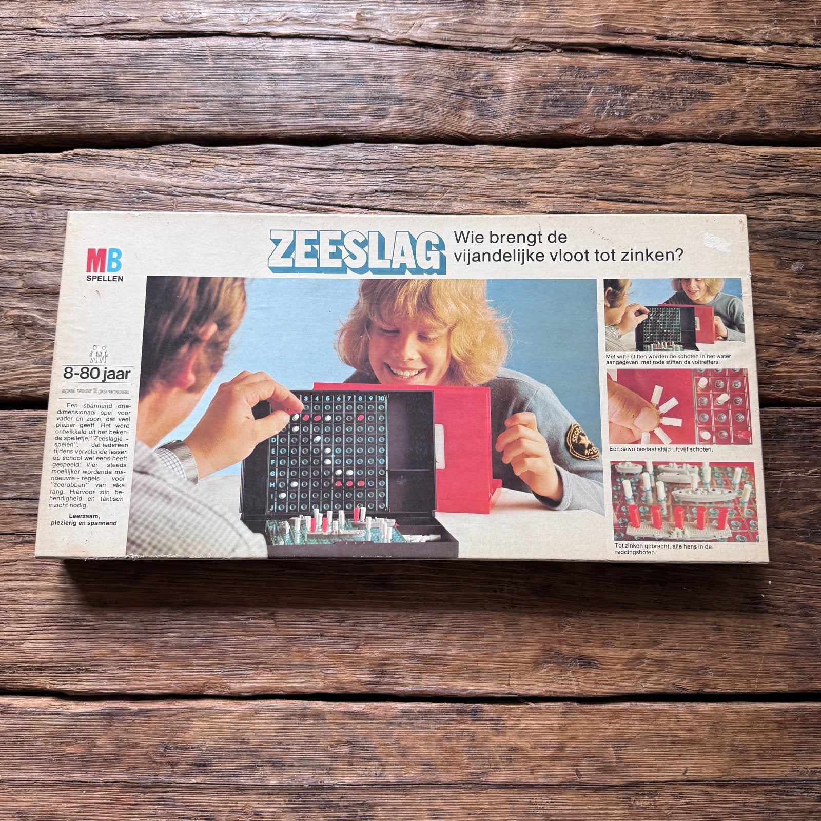 Zeeslag - Klassiek bordspel MB spellen, Een of twee spelers, Ophalen of Verzenden, Gebruikt
