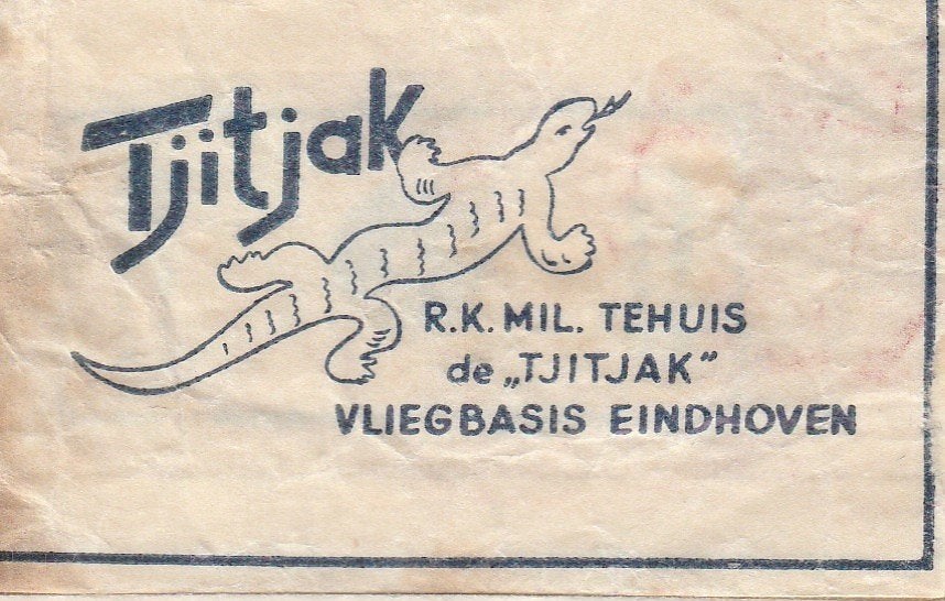 militaria rk militair Tehuis de Tjitjak vliegbasis Eindhoven, Ophalen of Verzenden
