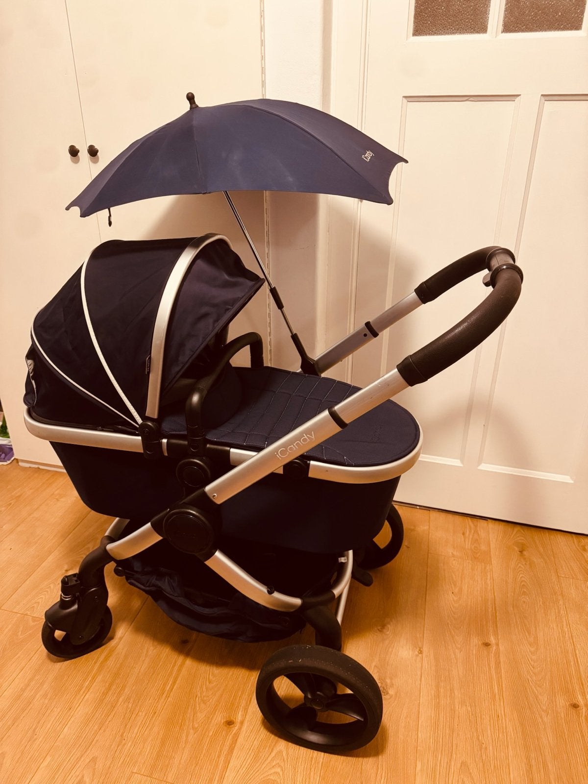iCandy Peach Kinderwagen - Compleet met Accessoires, Gebruikt, Combiwagen, Verstelbare duwstang, Ophalen