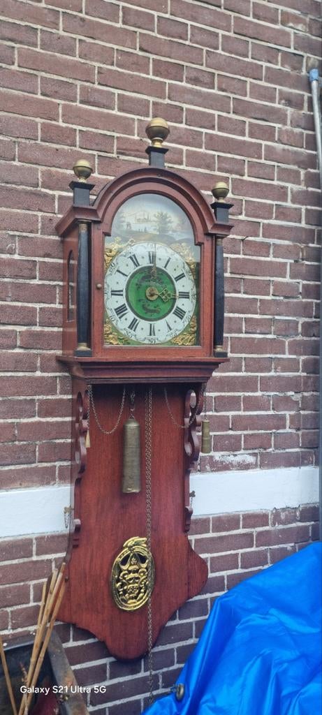 Groninger staartklok gesigneerd antiek, Antiek en Kunst, Antiek | Klokken, Ophalen of Verzenden