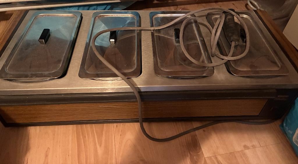 warmhoudbakken / buffetverwarmer / rechauds, Ophalen, Gebruikt