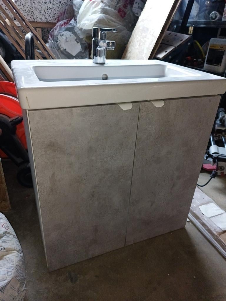 ENHET Wastafel IKEA plank / deuren + wasbak, Huis en Inrichting, Badkamer | Badkamermeubels, Ophalen, Minder dan 50 cm, Gebruikt